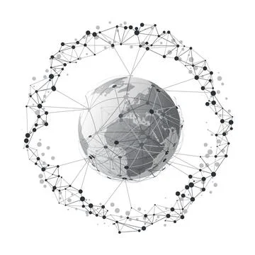 Abstract Cloud Computing and Global Network Connections Concept Design with.. イラスト素材