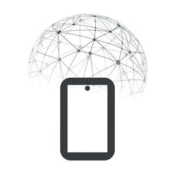 Abstract Cloud Computing and Global Network Connections Concept Design with.. 库存插图