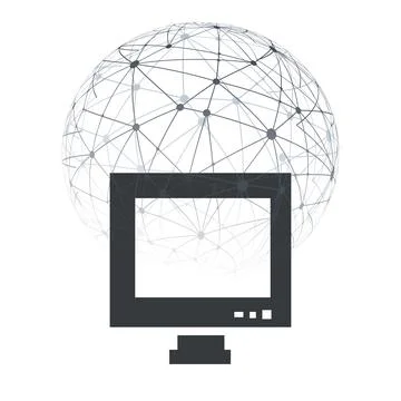 Abstract Cloud Computing and Global Network Connections Concept Design with.. 스톡 일러스트