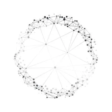 Abstract Cloud Computing and Global Network Connections Concept Design with.. Stockillustratie