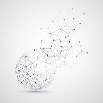 Abstract Cloud Computing and Network Connections Concept Design Illustrazione stock