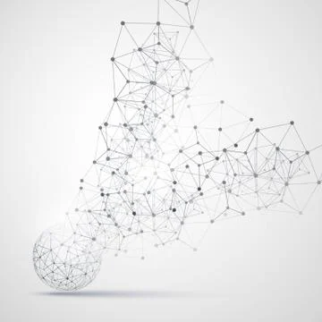 Abstract Cloud Computing and Network Connections Concept Design  イラスト素材