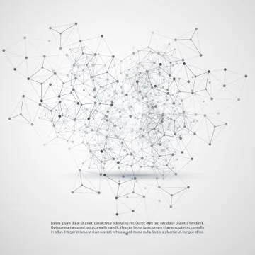 Abstract Cloud Computing and Network Connections Concept Design  Stock Illustration