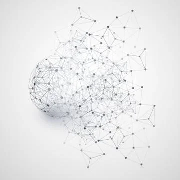 Abstract Cloud Computing and Network Connections Concept Design 스톡 일러스트