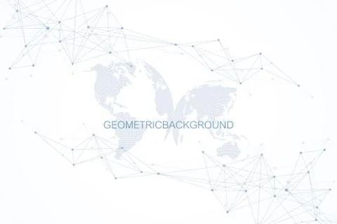 Abstract cloud computing background and networks concept with earth globes Illustrazione stock