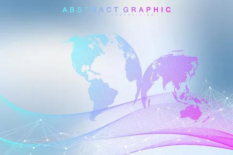 Abstract cloud computing background and networks concept with earth globes 스톡 일러스트