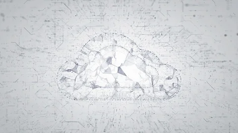 Abstract cloud computing background animation - white Stock Footage 101340094