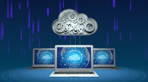Abstract cloud computing concept Stock Footage 34831991