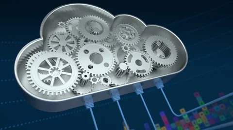 Abstract cloud computing concept Stock Footage 34858643