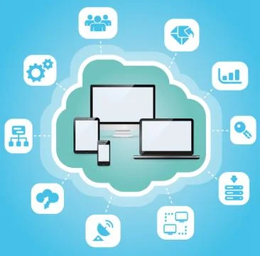 Abstract cloud computing イラスト素材