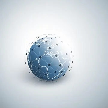 Abstract Cloud Computing, Networks Structure and Telecommunications Concept.. Stock Illustration