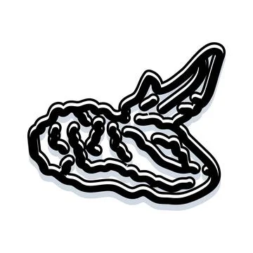 Abstract cloud drawing with wave like elements Stock Illustration