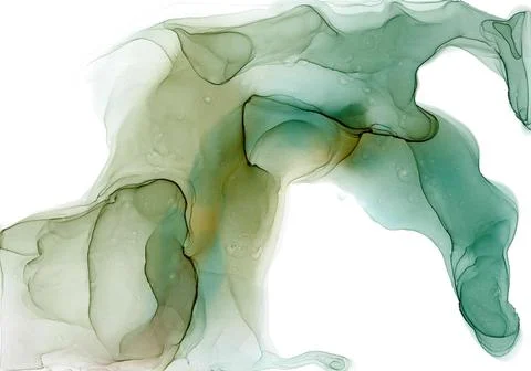 Abstract cloud in the form of a sitting animal in green-emerald color Stock Illustration