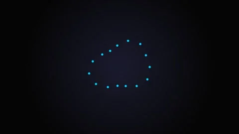 Abstract cloud formation made of glowing blue dots on a dark background Stock Footage 339619360