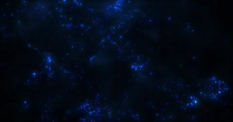 Abstract cloud of glowing dust particles and dots, particle stream Stock Footage 243884705