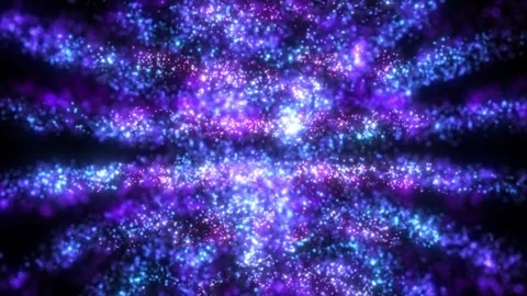 Abstract cloud of glowing dust particles and dots, particle flow, beautiful Stock Footage 298018977