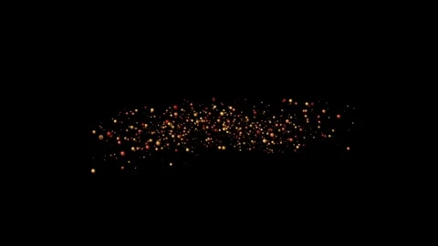 Abstract cloud of golden and orange spheres floating together video Stock Footage 345244748
