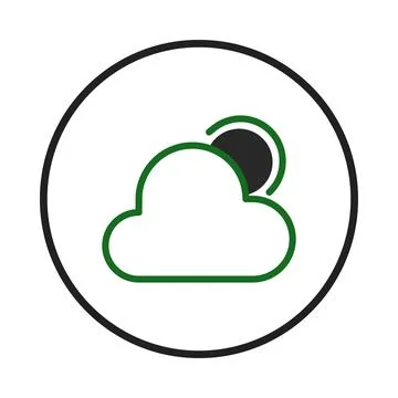 Abstract cloud illustration with overlapping geometric circle shape providi.. Stock Illustration