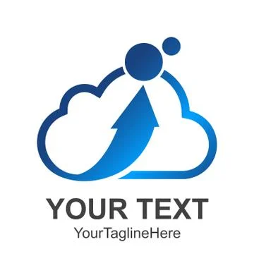 Abstract cloud Letter logo design template elements. Simple abstract logo. Bu 스톡 일러스트