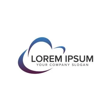 Abstract Cloud logo design concept template. fully editable vector イラスト素材