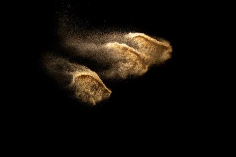 Abstract cloud motion blurred sand background.Sandy explosion. Stock Photos