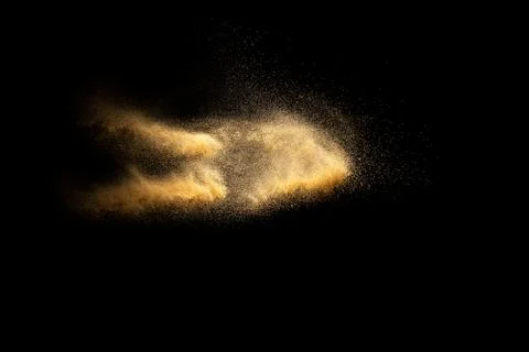 Abstract cloud motion blurred sand background.Sandy explosion. Foto stock