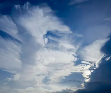Abstract cloud movement compiled and stacked from multiple cloud images. Foto stock