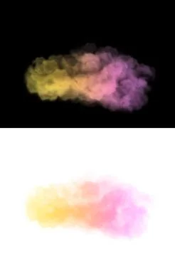 Abstract cloud in multicolored gradient. Illustration