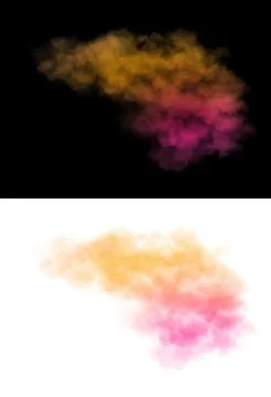 Abstract cloud in multicolored gradient. Illustration