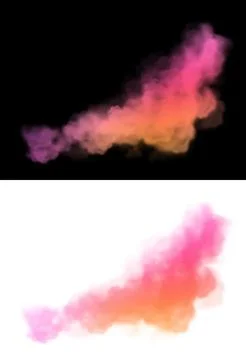 Abstract cloud in multicolored gradient. Stock Illustration