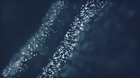 Abstract cloud from particle structure A stream of particles moves through the b Stock Footage 247442586