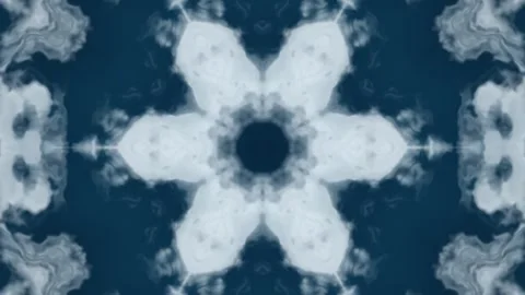 Abstract cloud pattern in blue and white colors on dark Stock Footage 338194355