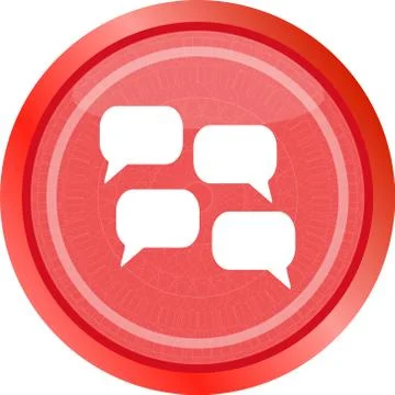 Abstract cloud set icon. speech bubbles, symbol. Round button. Cloud icon Stock Illustration