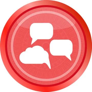 Abstract cloud set icon. Upload button. Load symbol. Round button Stock Illustration