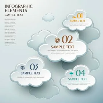 Abstract cloud shape infographics イラスト素材