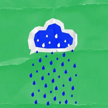 Abstract cloud in shape of speech bubble raining digital interaction Foto stock