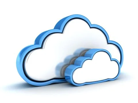 Abstract cloud storage (done in 3d) Stock Illustration