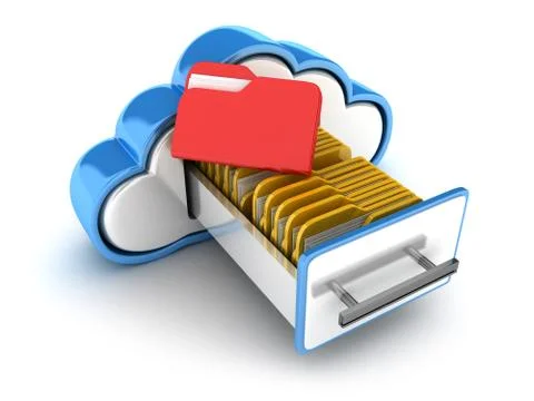 Abstract cloud storage (done in 3d) Stock Illustration