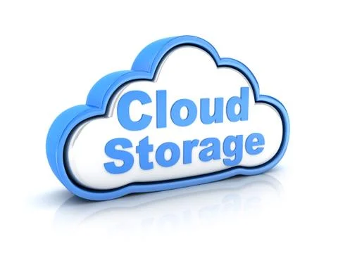 Abstract cloud storage (done in 3d) Stock Illustration