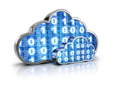 Abstract cloud storage (done in 3d) Stock Illustration