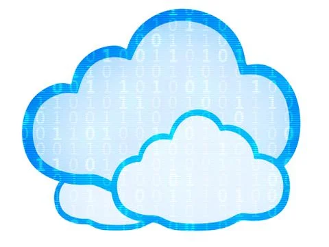 Abstract cloud storage symbol. 3d illustration 스톡 일러스트