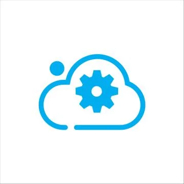 Abstract cloud storage technology logo vector digital network internet tech c 스톡 일러스트