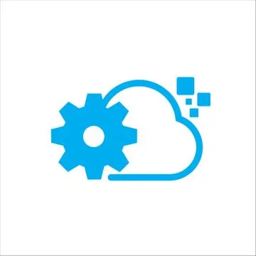Abstract cloud storage technology logo vector digital network internet tech c 스톡 일러스트