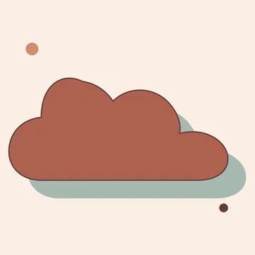 Abstract cloud with subtle shadow and dots, earthy tones for natural and or.. 스톡 일러스트
