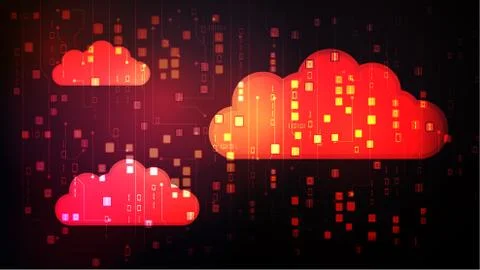 Abstract cloud technology background in internet network. EPS 10 Stock Illustration
