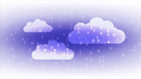 Abstract cloud technology background in internet network. EPS 10 Stock Illustration
