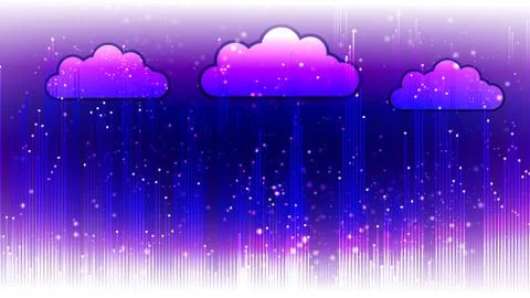Abstract cloud technology background in internet network. Stock Photos