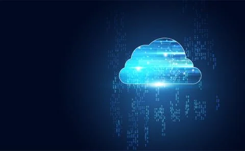 Abstract cloud technology with big data and interface concept Connection by c 스톡 일러스트