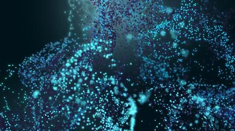 Abstract cloud of tiny particles with shallow depth of field Stock Illustration