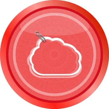 Abstract cloud upload icon button, design element. cloud icon 스톡 일러스트